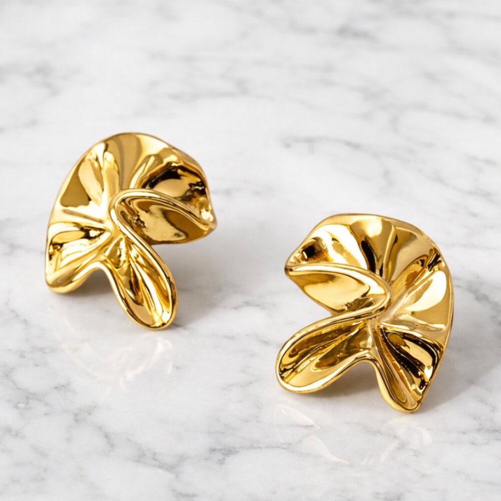 "Francie" Geometric Floral Earrings (gold OR silver)